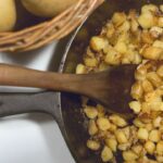 home fries in cast iron skillet