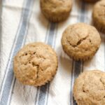 maple and honey banana muffins cooling on counter
