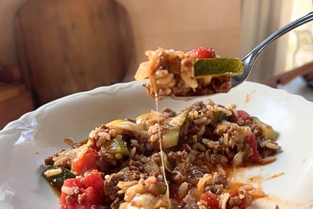 spoonful of casserole