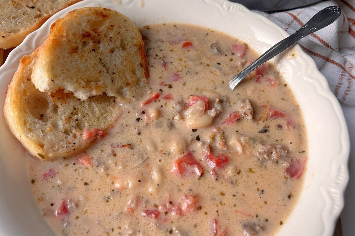 Creamy Sausage and Bean Soup (Easy, One-Pot Meal)